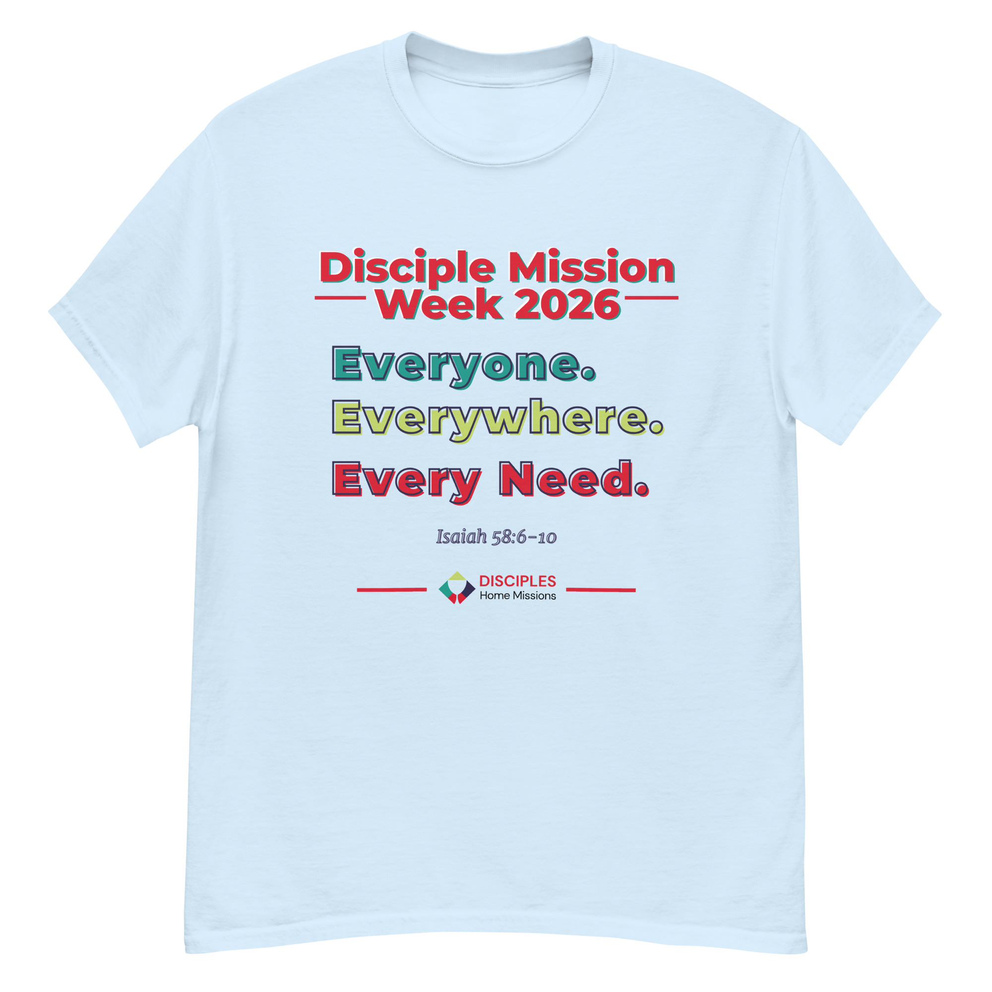 (Light Colors) Disciples Mission Week 2026 Unisex Tee - Image 3