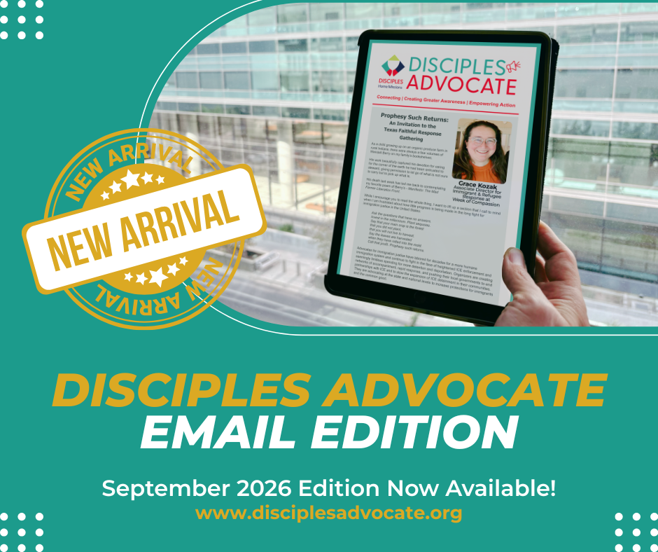 September 2026 Disciples Advocate Email Edition