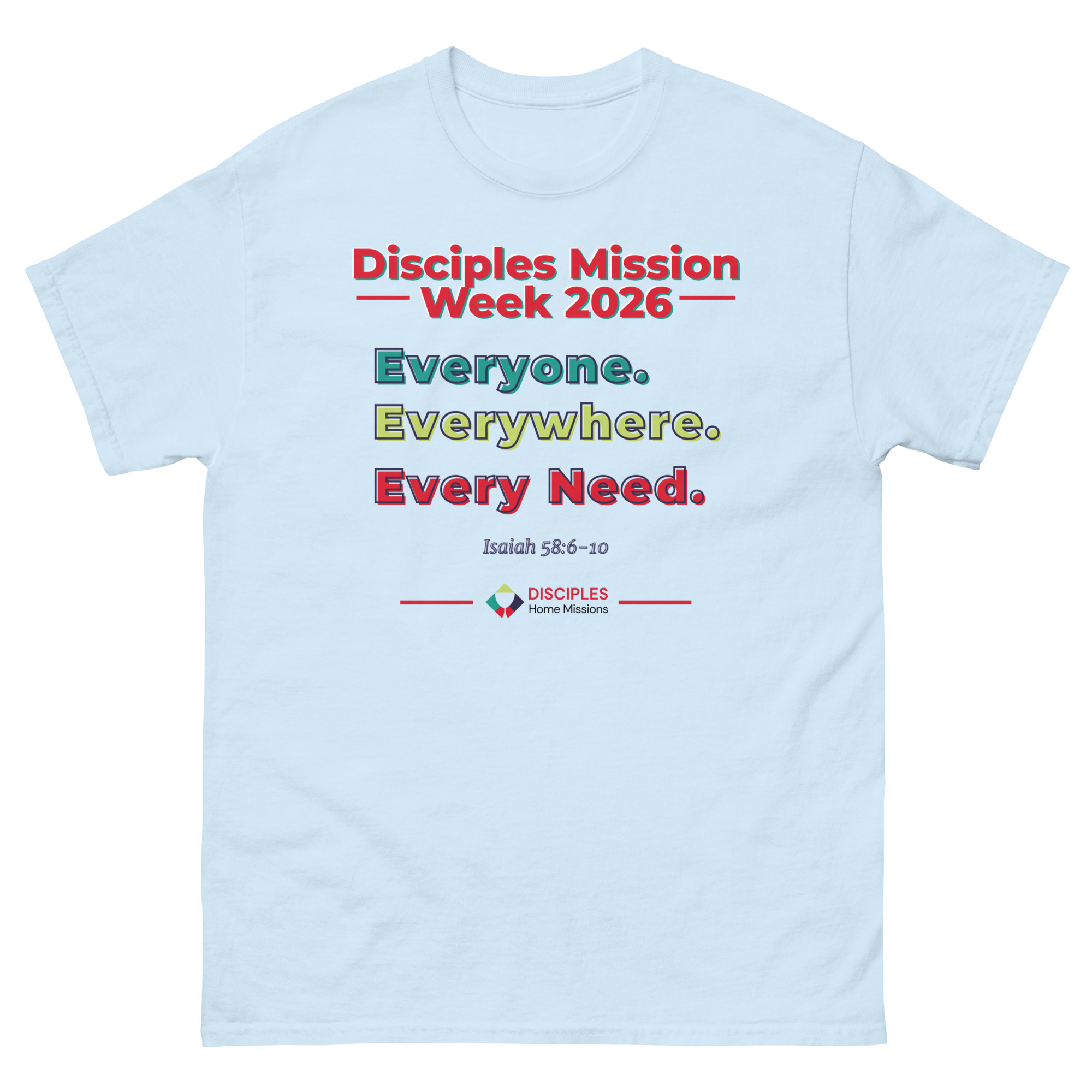 (Light Colors) Disciples Mission Week 2026 Unisex Tee - Image 11